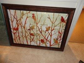 Nice variety of framed art. 