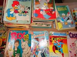 Hundreds of comic books