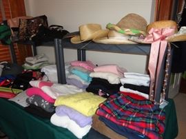 Clothes of every size and style.  Designer clothing