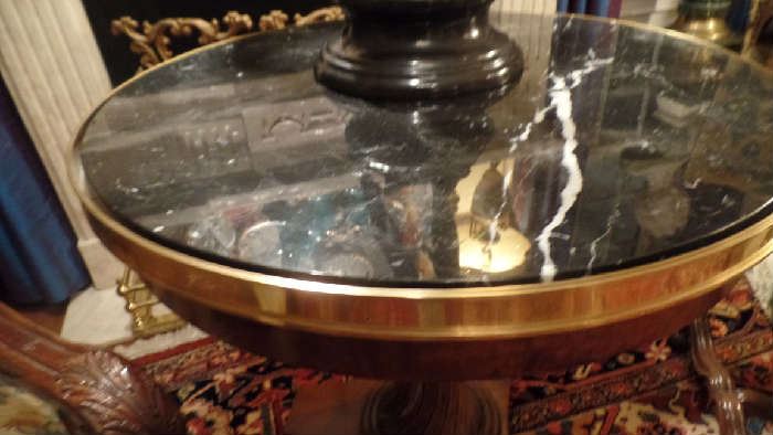 Italian Marble Top Pedestal Occasional Table, $1,500 