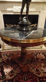 Italian Marble Top Pedestal Occasional Table, $1,500 