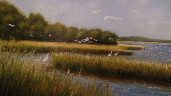 Original Oil Painting 5'x4' "Marshland" $3,500