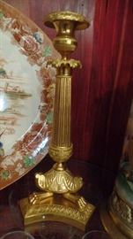 Pair of Gold Dore Candelsticks, approx 12" tall $1,200