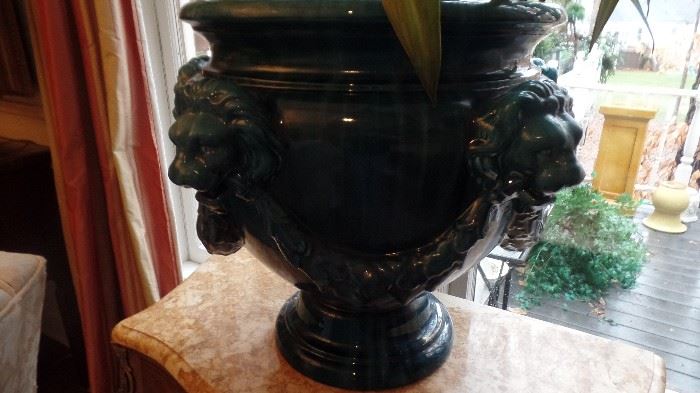 French urn with matching stand..approx 5' high...$1,500