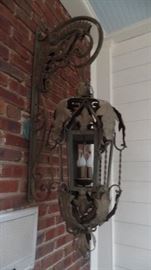 pair ca. 1890's cast iron electricfied carriage lanterns..approx.3' long...$3,500 pair