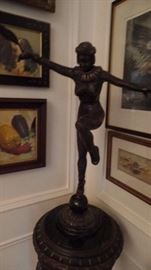 bronze  Art Deco woman signed and dated 1902..$2,600