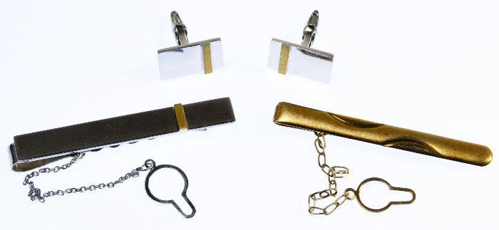 14k Gold Tie Clip and Cuff Link Assortment