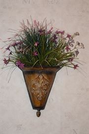 Wall Sconce & Floral Arrangement