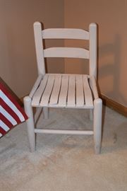 White Wooden Small Chair