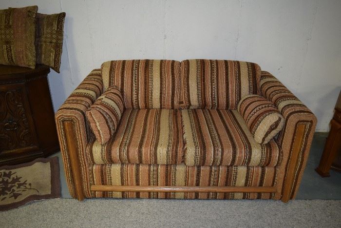 Vintage Striped Love Seat 