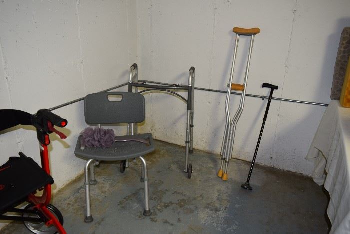 Bath Seat/Walker/Cane/Crutches