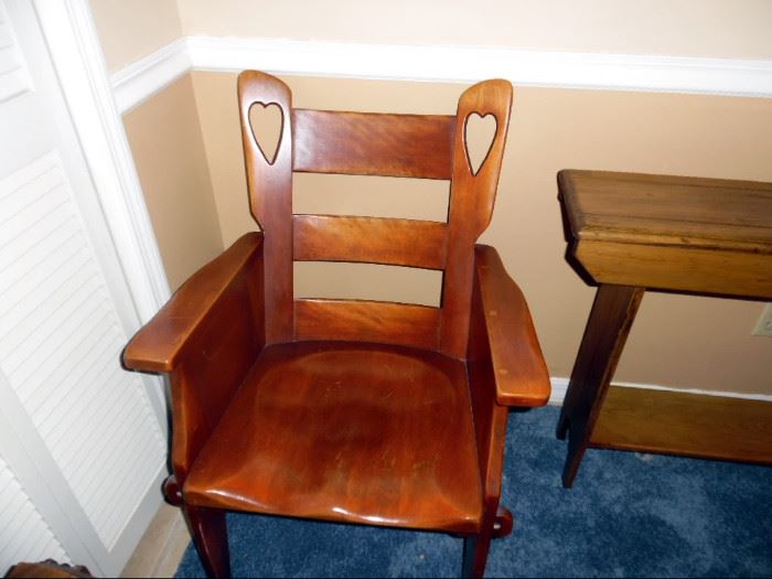 Cushman wooden chair with arms