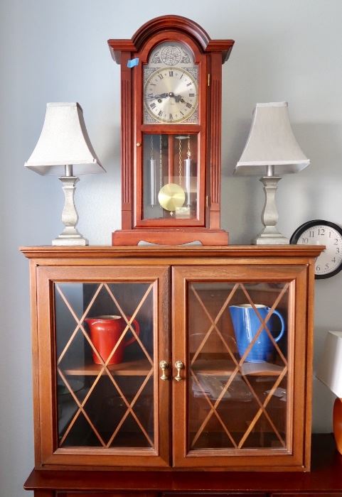 Nice Display Cabinet and beautiful clock