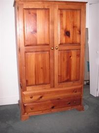 Pine clothing armoire