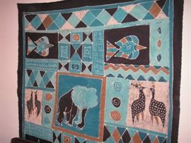 African batik wall hanging