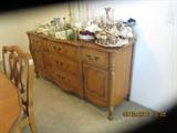 maple side bar matches table and 6 chairs