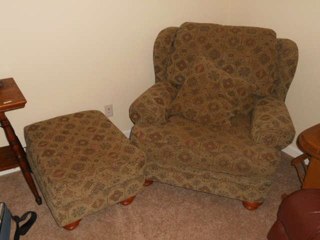 Large Chair with Ottoman  