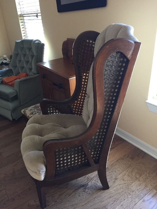 Woven Cane wingback Chair 