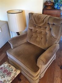 Velveteen easy chair