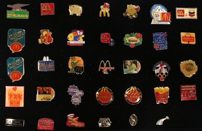Collectible vintage McDonalds employee hat pins