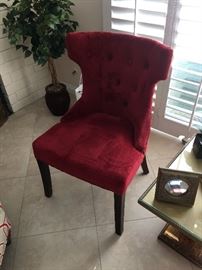 Pair of red chairs 