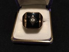 Gold and diamond ring