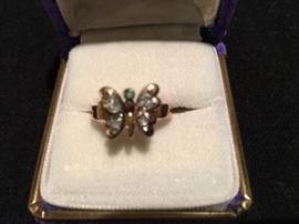 14kt gold with butterfly