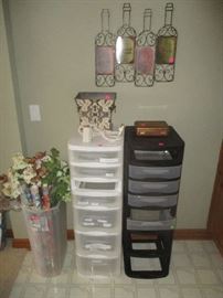 Storage containers and Christmas items