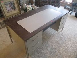 Large metal desk