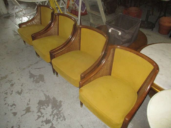 For mid-century modern low armchairs