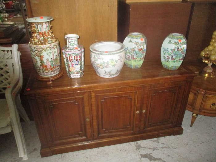 Buffet / server and Home Decor vases