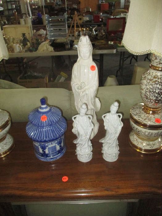Oriental figurines and decor items
