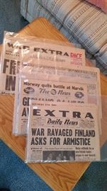 Great vintage newspapers.