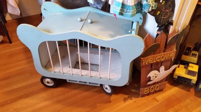 Great vintage child's circus cage wagon.