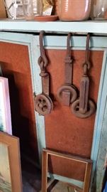 Antique pulley's.