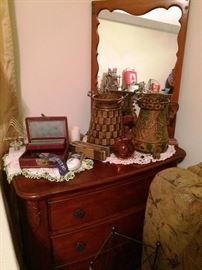 Small Table, Decor, Jewelry Box, Wooden Folding Yardsticks.