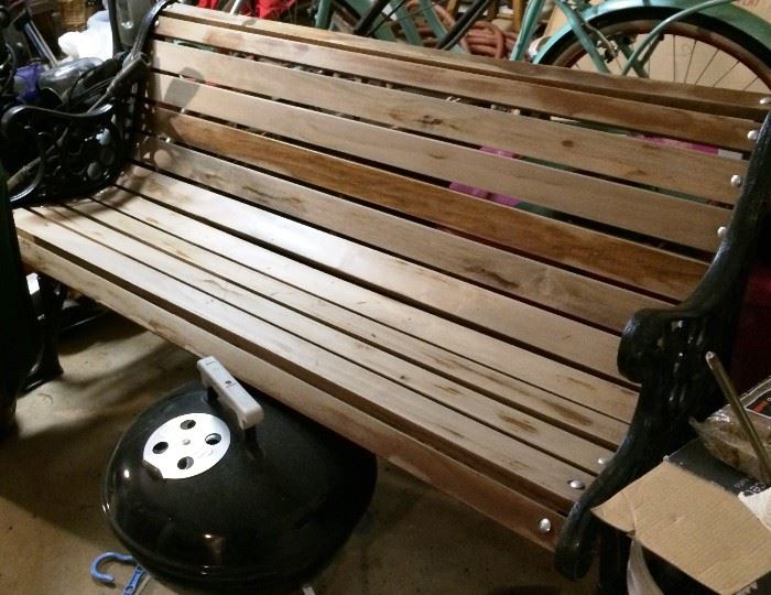 Park Bench, Small Weber Grill