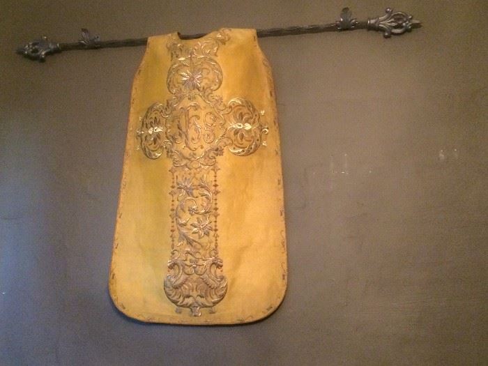 Antique Catholic Vestment  with gold thread
