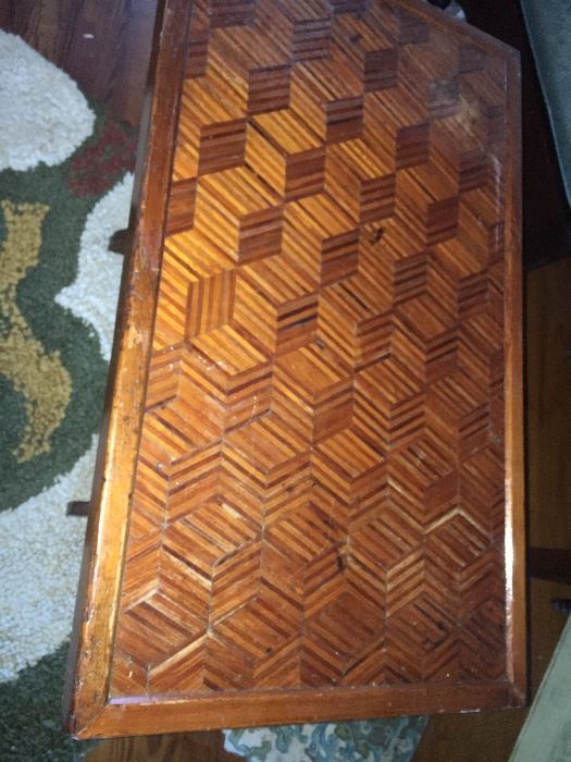  Handmade marquetry table