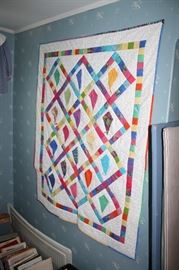 Handmade kite quilt