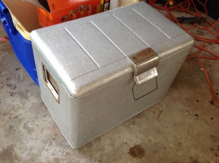 Antique Aluminum Cooler$ 20.00