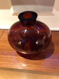 McGuire Furniture Co. cocoon brown glass vase