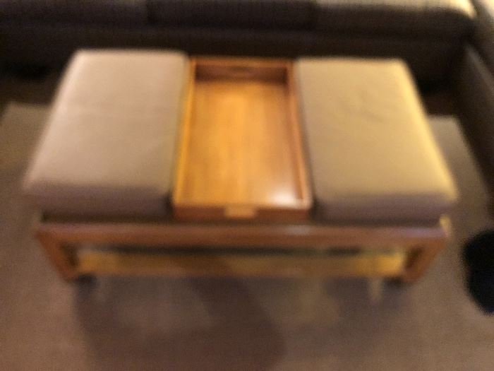 Henredon neoclassical style oak coffee table 