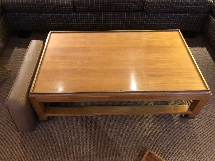 Henredon neoclassic style oak coffee table