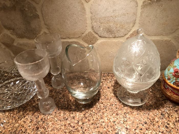 vases and glassware