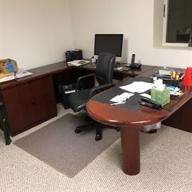 Office credenza and desk