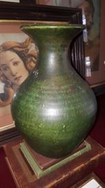 19th Century Chinese Vase with Green Glaze