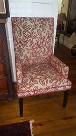 Pair of Crewel Upholstered Arm Chairs, in need of recovery, like my ex.