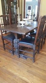 Set of 4 English Spindle Back Chairs