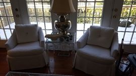 Pair of Slipper Chairs, need recovering. 